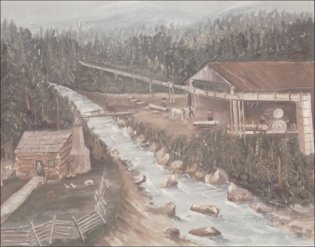 painting of the Savage mill by John Savage