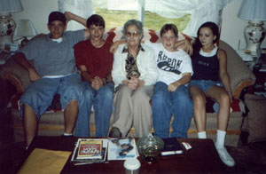 Steven, David, Nana Edna, Jon, Maleena 1998