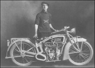 (Emil Runck and his Harley)