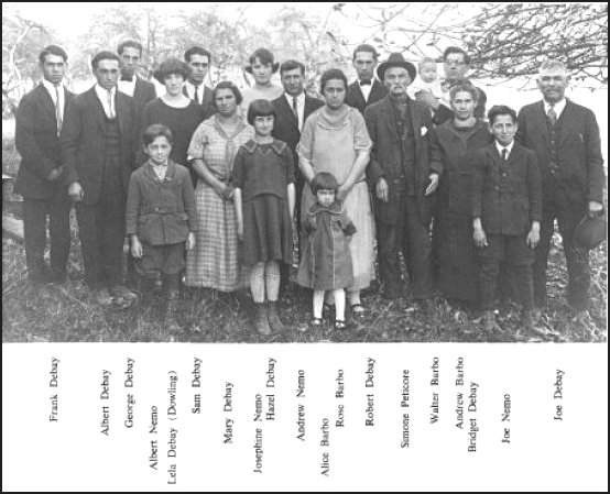 (DeBay and Petticore families 1924)